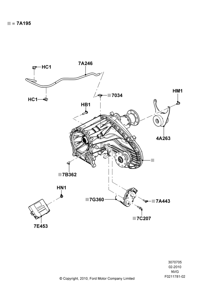 05F - Transfer Drive Case, Electric Trans Case And Auto Hubs; 22/FEB/2010-22/OCT/2012