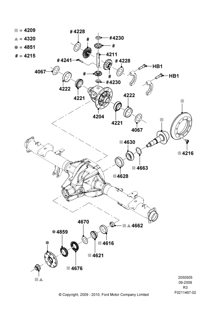 Components - Rear Axle Diff & Carr., With 7.5" Axle