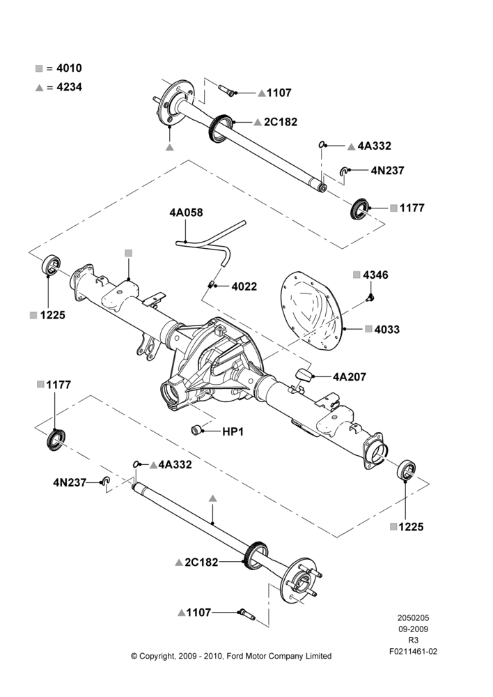 Rear Axle, With 8.8 Axle