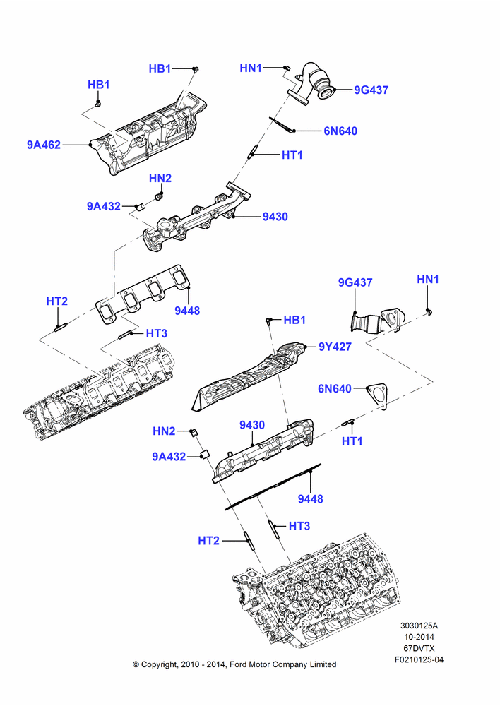 Exhaust Manifold, 6.7L 4V V8 T/C Diesel