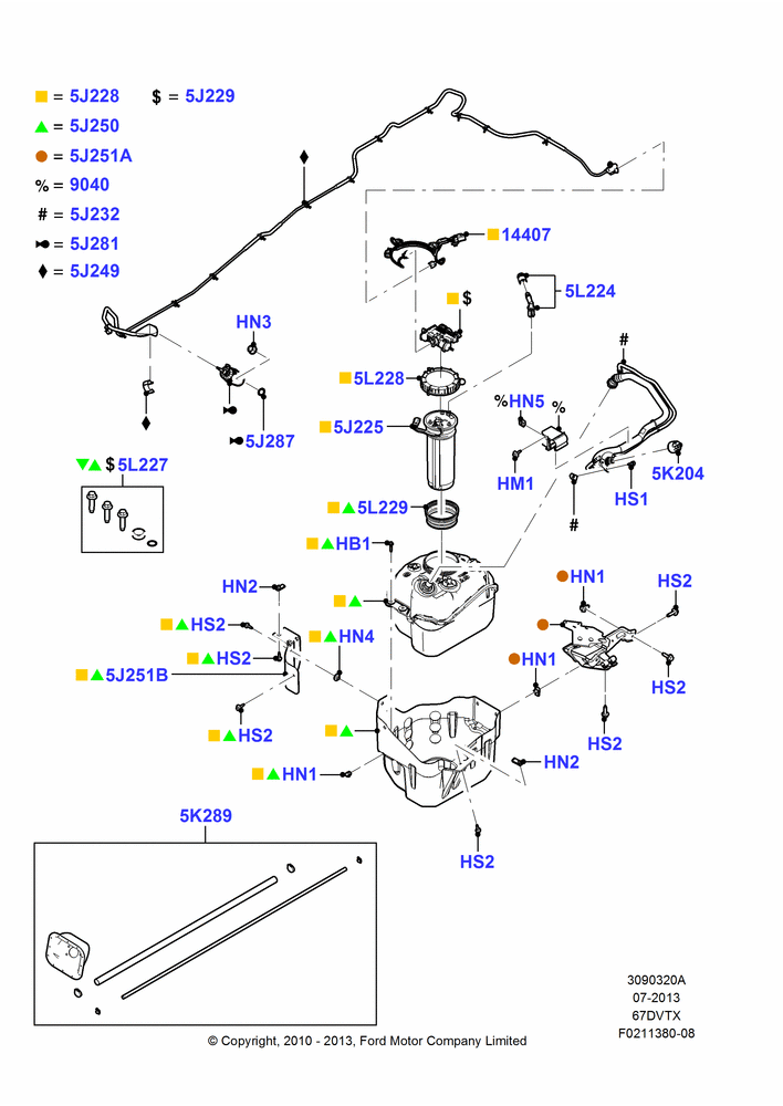 Urea (DEF) Tanks And Related Parts, Wide Frame (Pickup), 6.7L 4V V8 T/C Diesel, With Low Sulfur Diesel Fuel Content