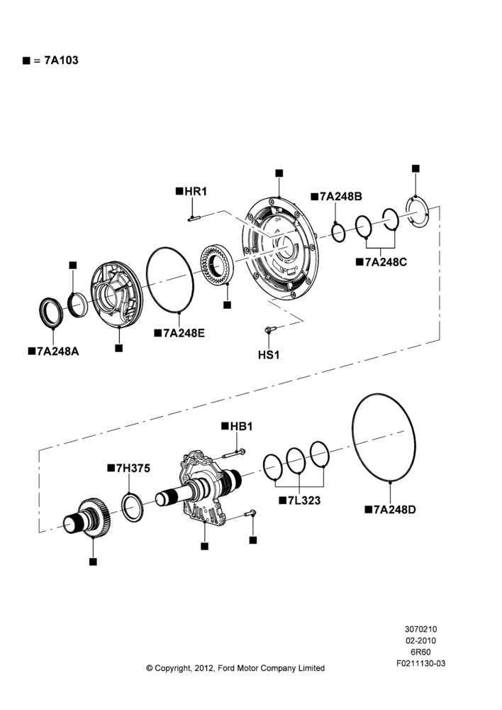 Transmission Pump Assy, Trans Power Take Off Provision, 6 Speed Auto Transmission (6R140), 6 Speed Auto Trans (6R140)