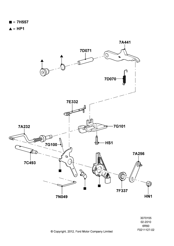 55F - Transmission Control Mechanisms, 6 Speed Auto Transmission (6R140), 6 Speed Auto Trans (6R140); 22/FEB/2010-05/JUL/2016