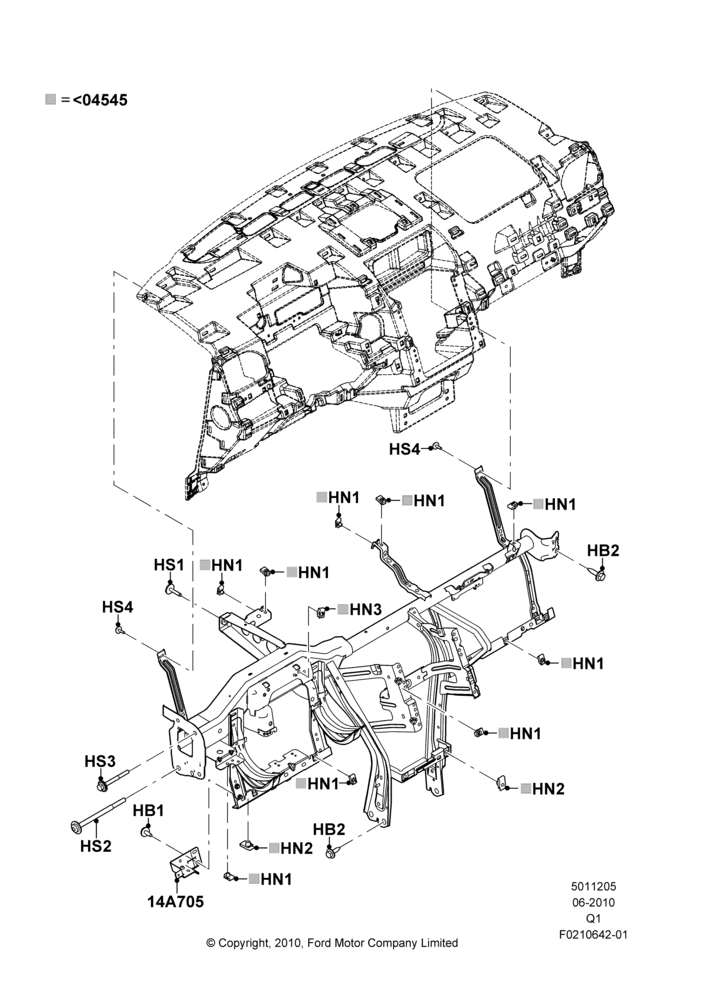 05H - Instrument Panel, Lincoln/Mercury Series, Installation; 12/JUL/2010-24/DEC/2014