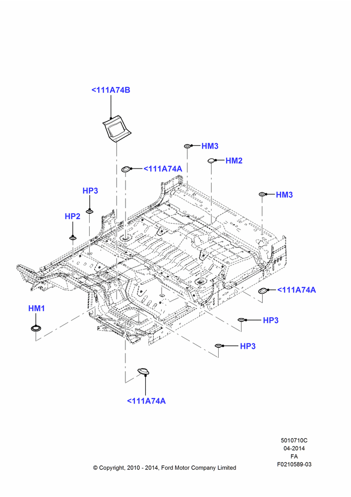 10C - Plugs - Floor Pan, Crew Cab; 22/FEB/2010-05/JUL/2016