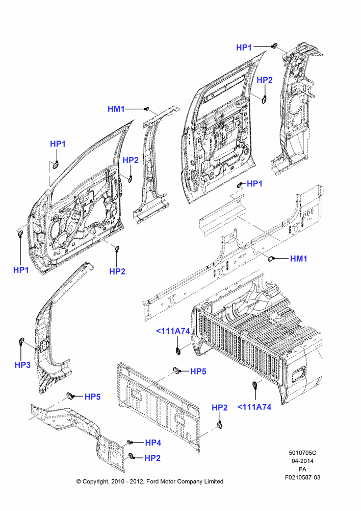 05C - Plugs - Body, Crew Cab; 22/FEB/2010-05/JUL/2016