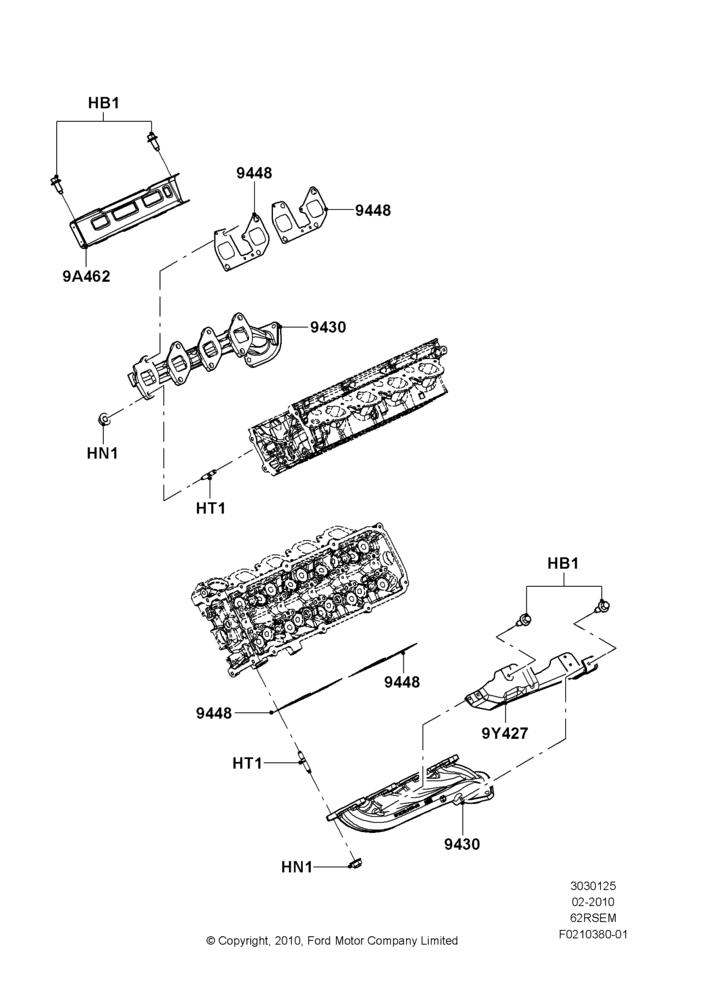 Exhaust Manifold, 6.2L 16V OHC NA V8 Gas