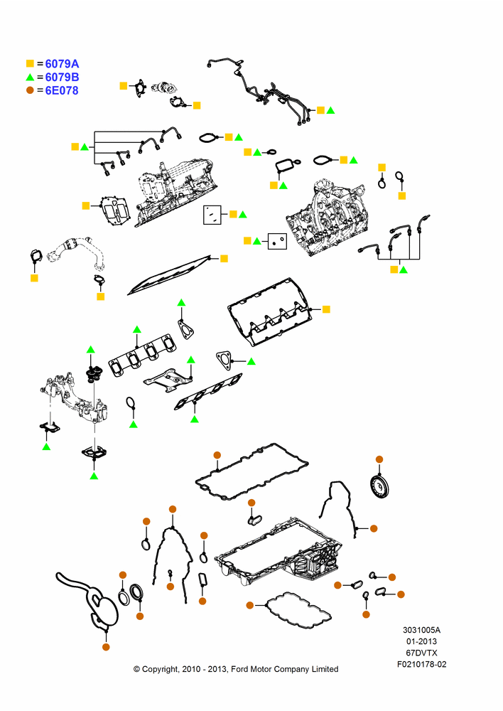 05A - Engine Gasket Kits, 6.7L 4V V8 T/C Diesel; 22/FEB/2010-05/JUL/2016