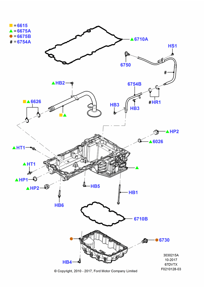 15A - Oil Pan/Oil Level Indicator, 6.7L 4V V8 T/C Diesel; 22/FEB/2010-01/SEP/2013