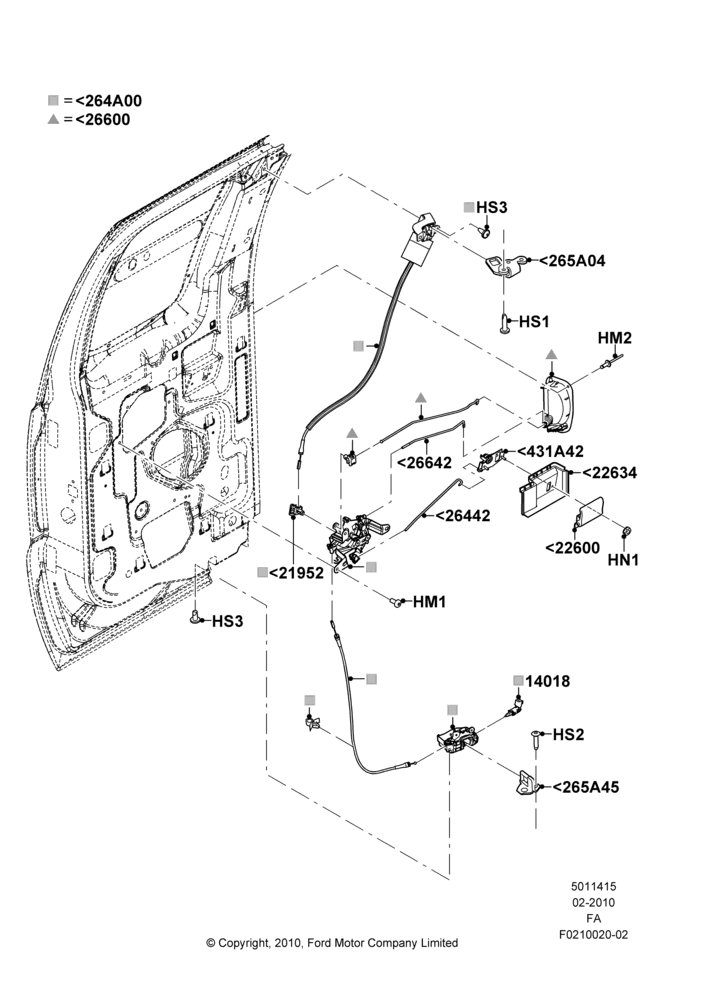 15A - Rear Door Lock Controls, Super Cab; 22/FEB/2010-05/JUL/2016
