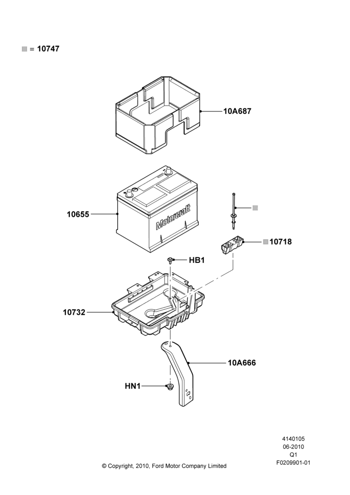 05C - Battery and Mountings, 3.7L DOHC V6 Gas.; 12/JUL/2010-24/DEC/2014