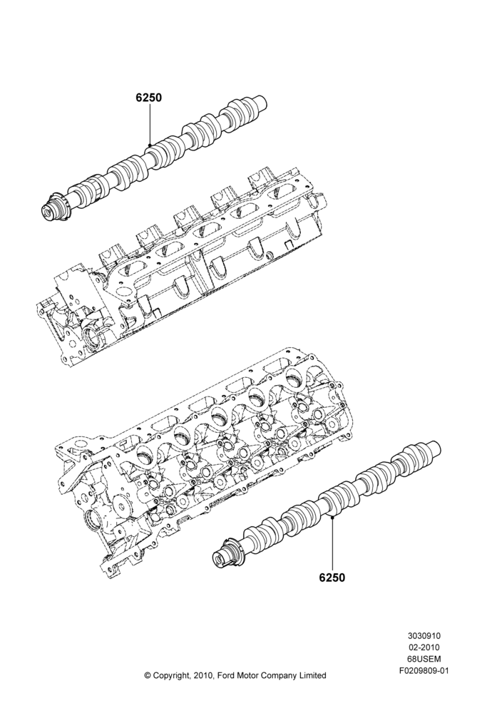 Camshaft, 6.8L Gas EFI V10