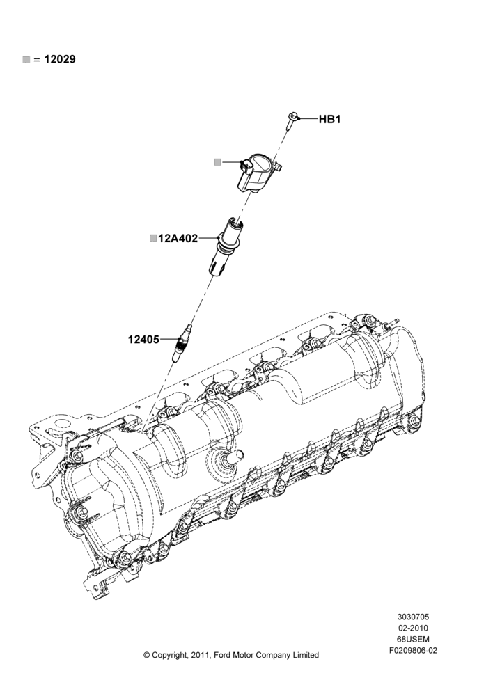05D - Ignition Coil and Wires/Spark Plugs, 6.8L Gas EFI V10; 22/FEB/2010-05/JUL/2016