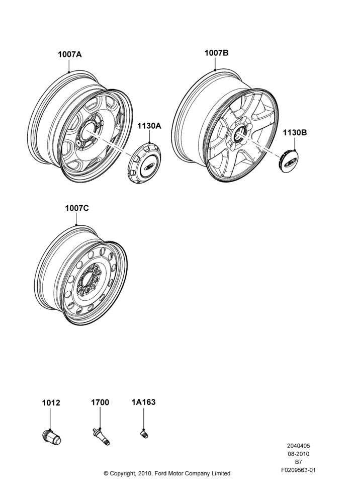 05H - Wheels, With 17" Wheels; 16/AUG/2010-30/JUN/2017