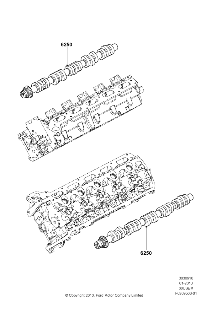 Camshaft, 6.8L Gas EFI V10