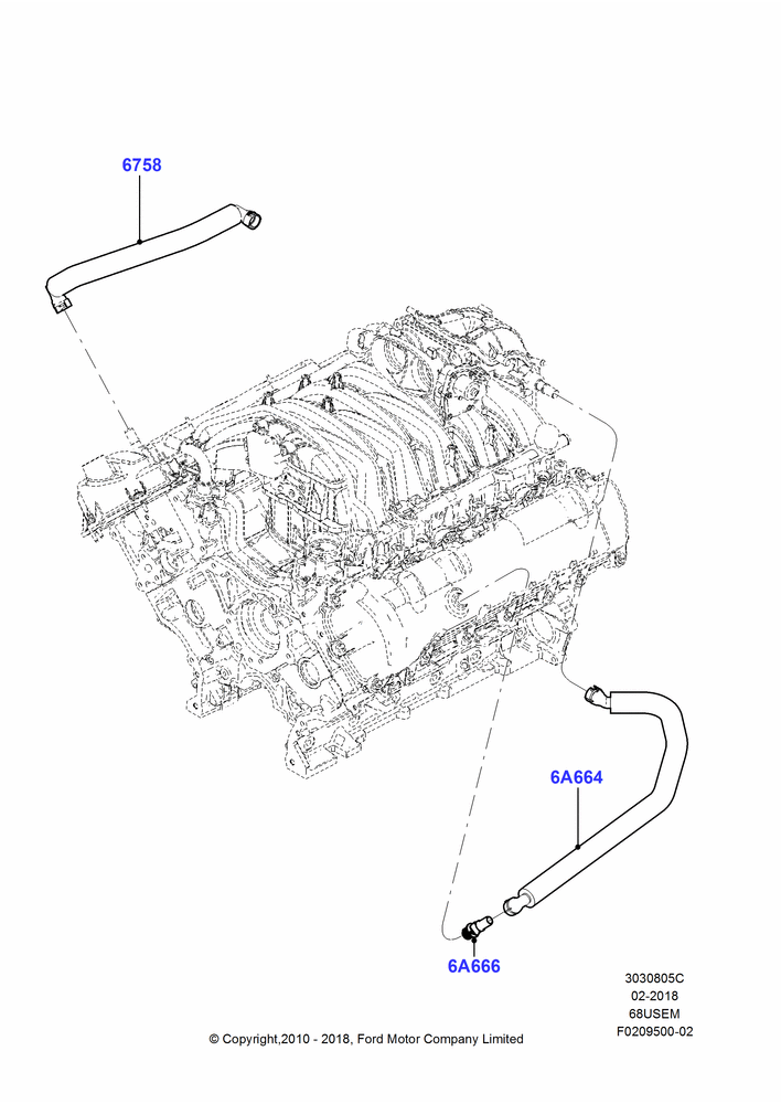 05C - Emission Control - Crankcase, 6.8L Gas EFI V10; 19/JAN/2010