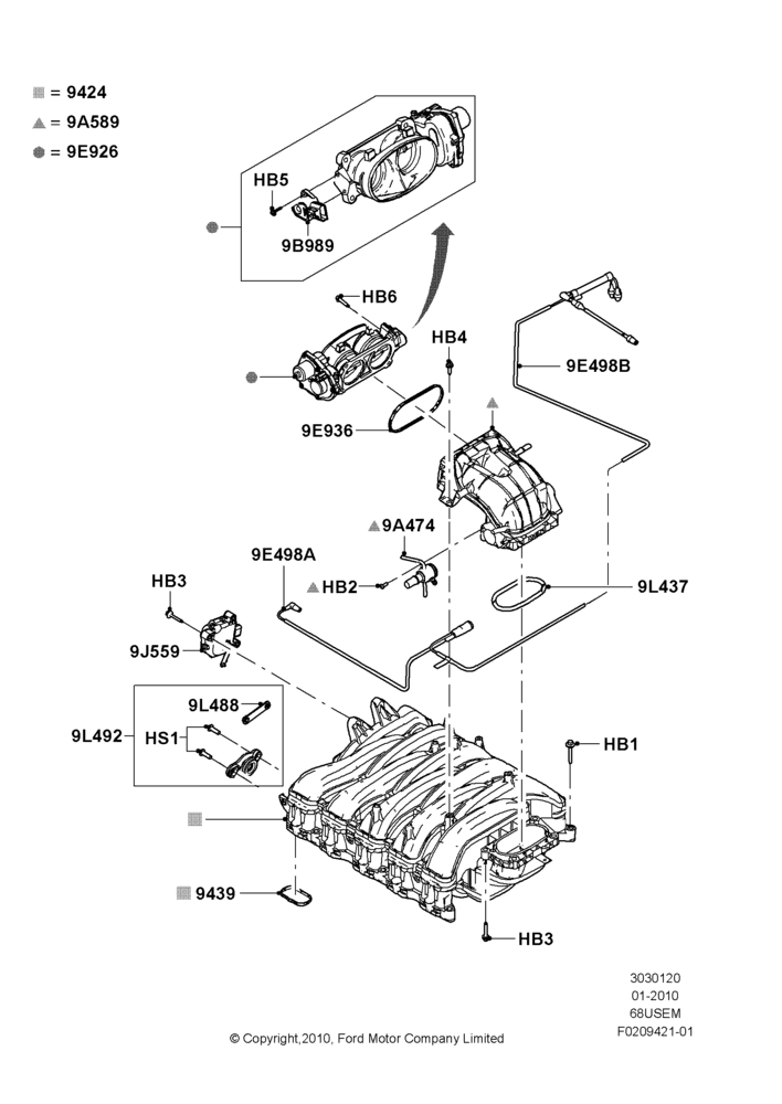 20C - Intake Manifold, 6.8L Gas EFI V10; 19/JAN/2010-01/MAY/2013