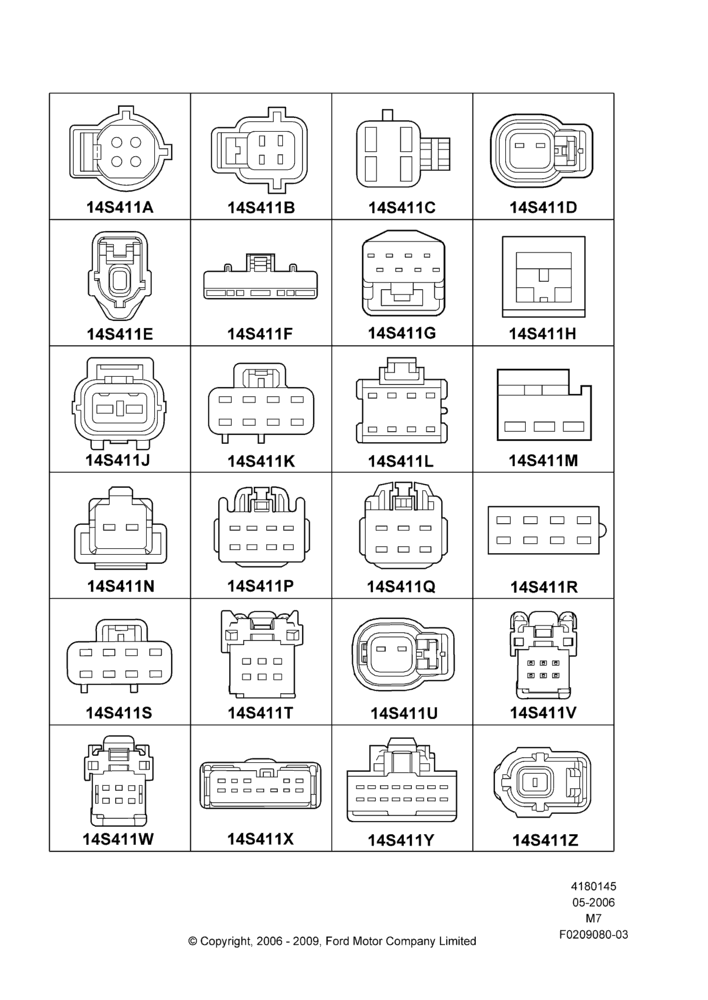 45AA - Pigtail Wiring Kits, Page A, Switches; 01/MAY/2006-27/JUL/2009