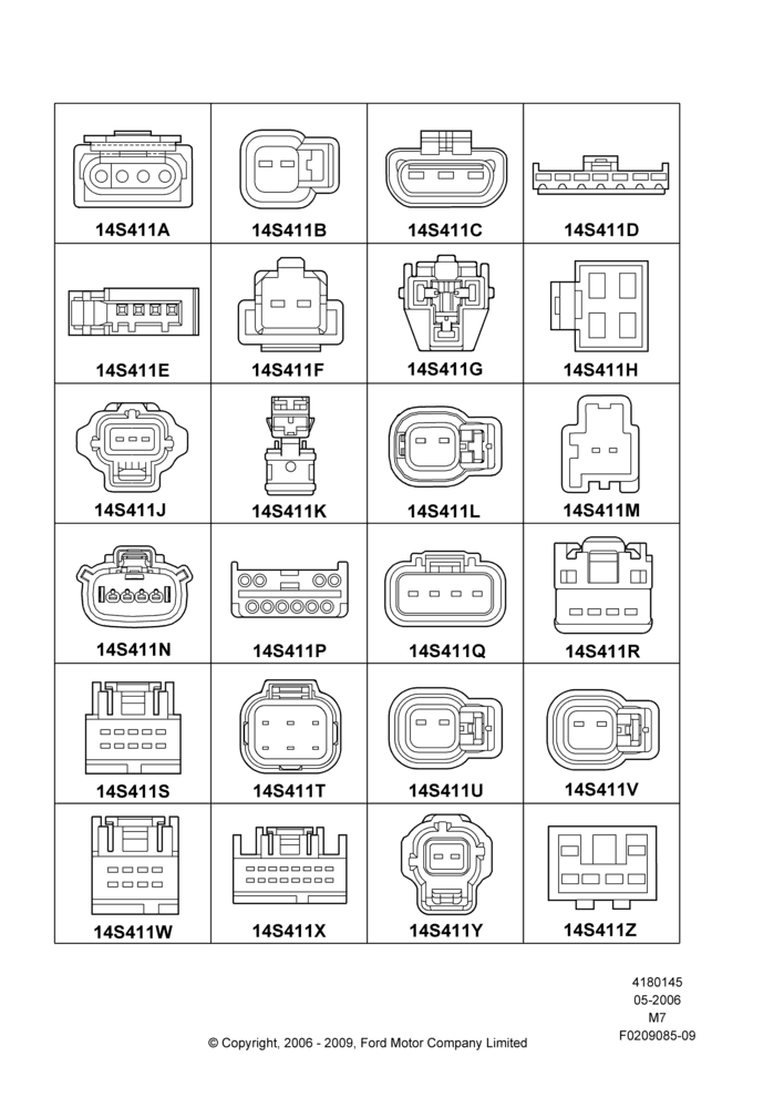 45GA - Pigtail Wiring Kits, Miscellaneous, Page A; 01/MAY/2006-27/JUL/2009