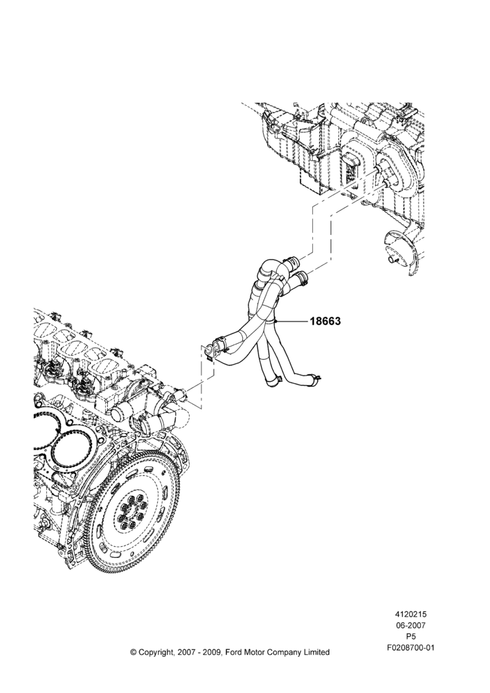 15B - Heater Hoses, Rear Auxiliary Air Conditioning; 18/JUN/2007-15/JUN/2009
