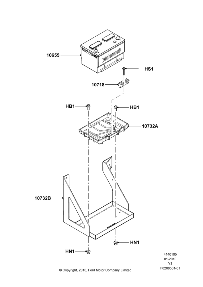 05B - Battery and Mountings; 19/JAN/2010
