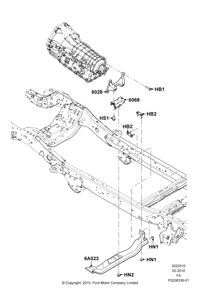 10A - Transmission Mounting; 22/FEB/2010-05/JUL/2016