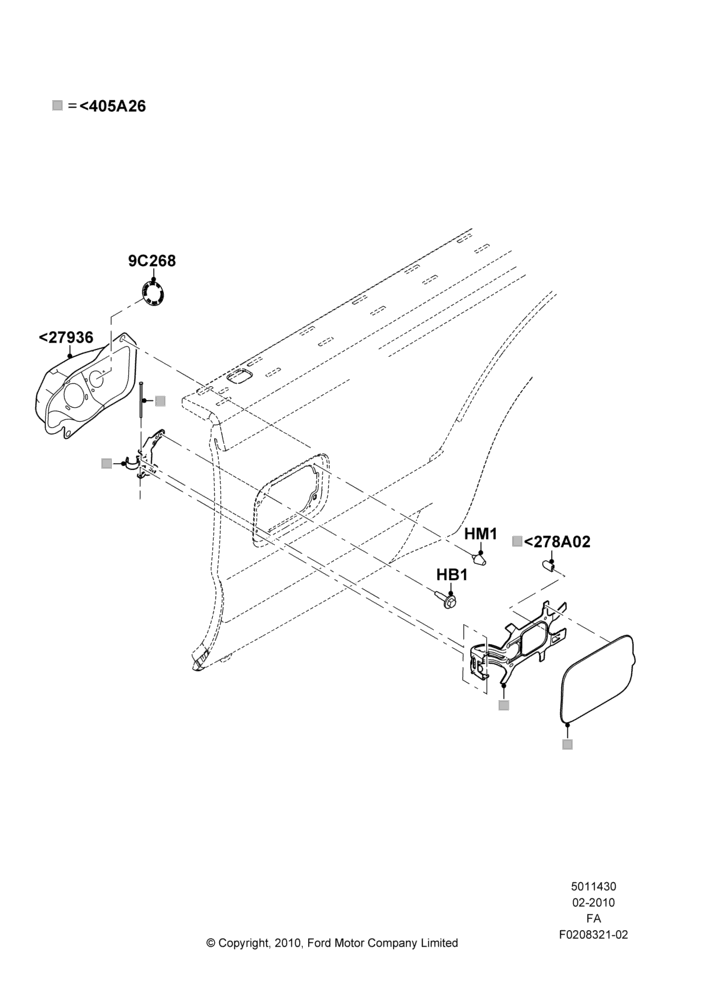 30 - Fuel Tank Filler Door and Controls; 22/FEB/2010-05/JUL/2016