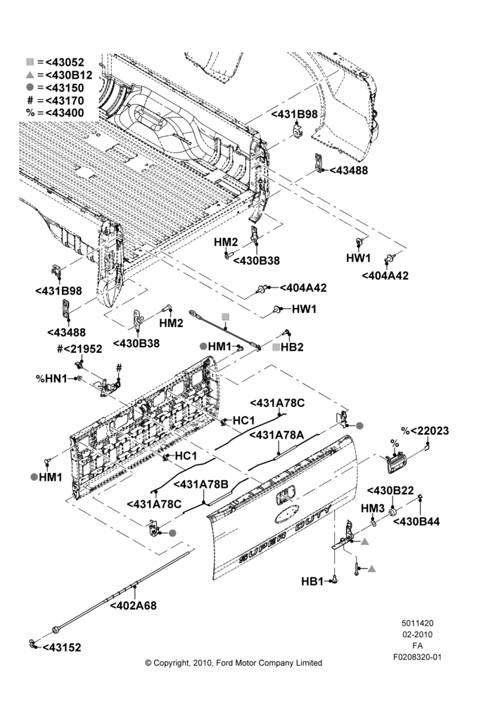 20 - Luggage Compt/Tailgte Lock Controls; 22/FEB/2010-05/JUL/2016