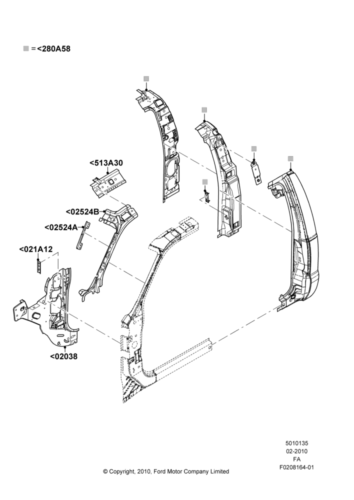 35A - Side Panels - Inner, Regular Cab; 22/FEB/2010-05/JUL/2016