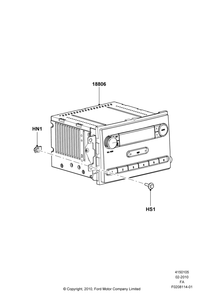 05A - Audio Equipment - Original Fit, Electronic AM/FM/Stereo With Clock; 22/FEB/2010-05/JUL/2016