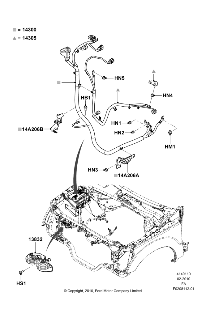 10A - Battery Cables and Horn, With Gas Engines; 22/FEB/2010-05/JUL/2016