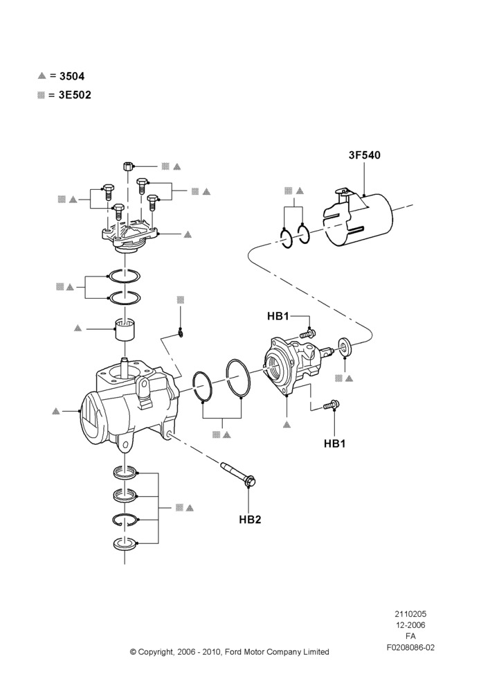05A - Steering Gear, With Monobeam Suspension - Narrow, With Twin I Beam Suspension, M/Beam With Extended Axle (Fatboy); 22/FEB/2010-05/JUL/2016