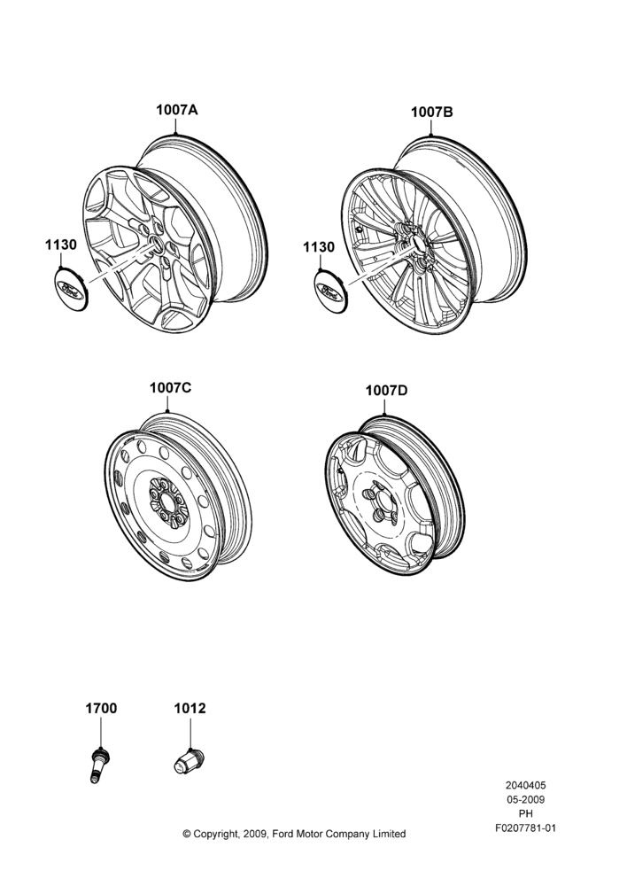 05C - Wheels, With 19" Wheels; 15/JUN/2009-03/MAY/2010