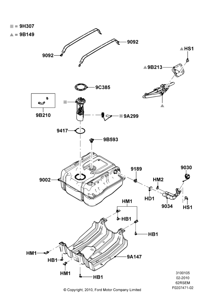05B - Fuel Tank, 6.2L 16V OHC NA V8 Gas, With Aft-Of-Axle Fuel Tank; 22/FEB/2010-05/JUL/2016