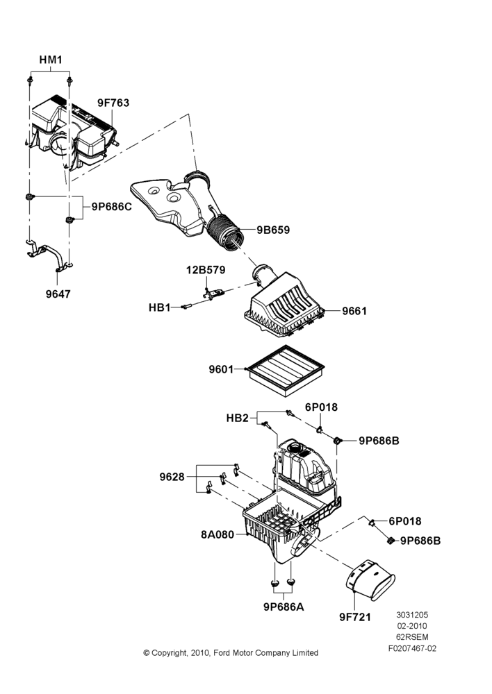 05B - Air Cleaner, 6.2L 16V OHC NA V8 Gas; 22/FEB/2010-15/JUL/2013