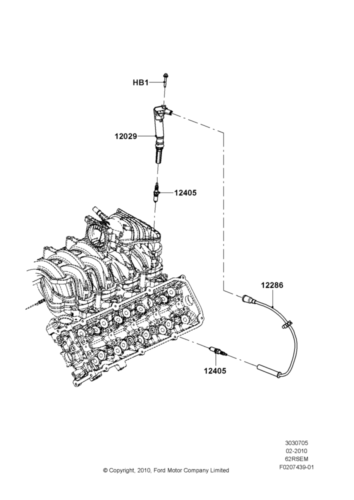 05B - Ignition Coil and Wires/Spark Plugs, 6.2L 16V OHC NA V8 Gas; 22/FEB/2010-05/JUL/2016