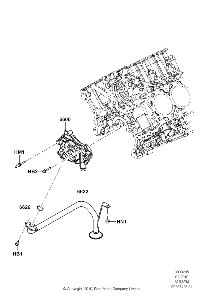 05B - Oil Pump, 6.2L 16V OHC NA V8 Gas; 22/FEB/2010-05/JUL/2016