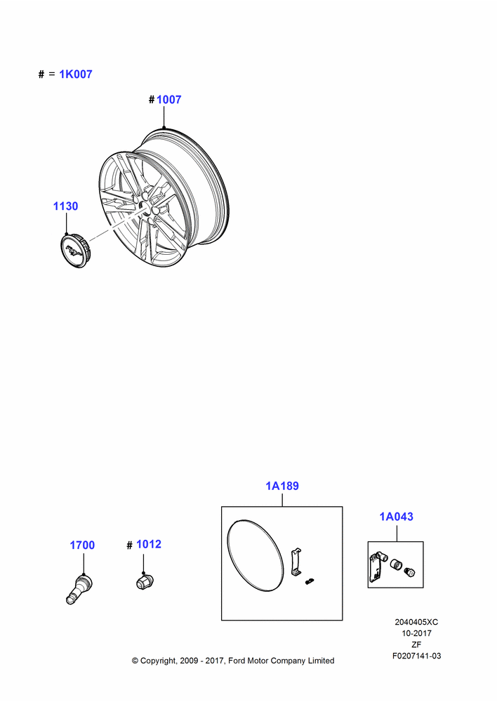 05XC - Wheels, Accessory, Additional Parts May Be Required, Refer To The Installation Instructions Found Under Tech Specs At The Genuine Ford Accessory (GFA) Web Site, See Vehicle Restrictions And Modification Requirements, www.fordaccessoriesstore.com, Star Wheel Kit; 27/MAY/2008-26/FEB/2009