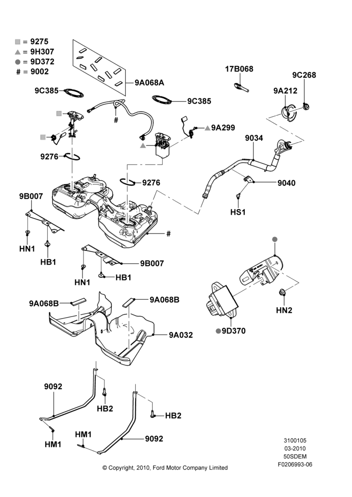 05A - Fuel Tank, MOD 5.0L-4V DOHC SEFI NA; 22/MAR/2010-27/JUN/2014