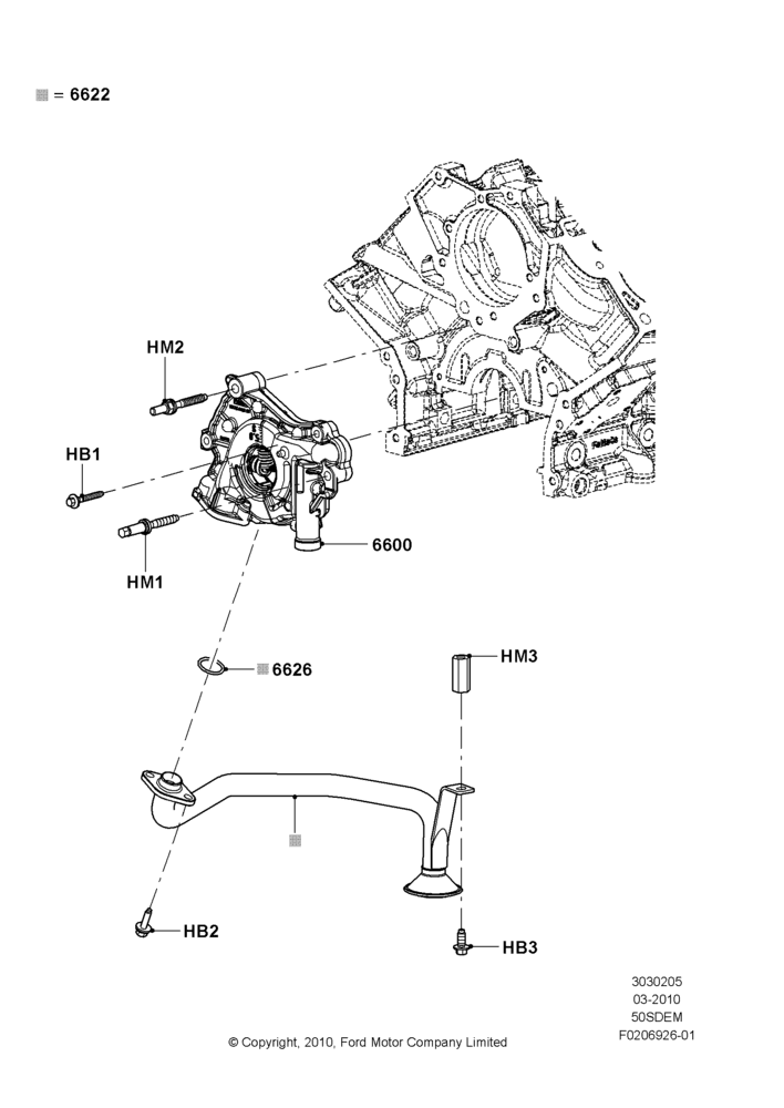 05A - Oil Pump, MOD 5.0L-4V DOHC SEFI NA; 22/MAR/2010-27/JUN/2014