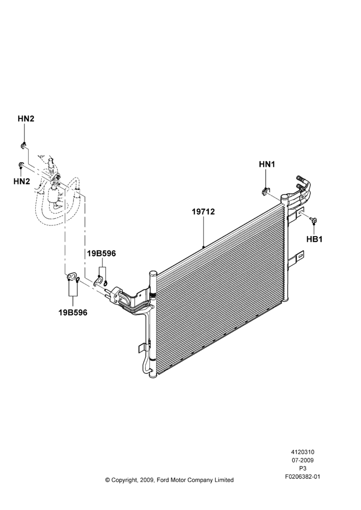 10C - Air Conditioning Condensr/Compressr, 3.5L 4V DOHC VCT SMPI V6 Gas, Condenser Assy; 06/JUL/2009-29/FEB/2012
