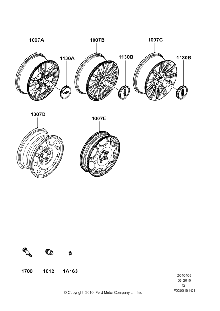05F - Wheels, With 20" Wheels; 12/JUL/2010-15/FEB/2012