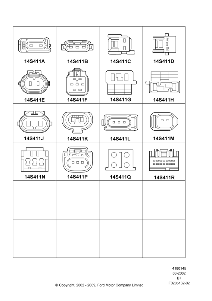 45BA - Pigtail Wiring Kits, Lamps; 18/MAR/2002-29/JUN/2009