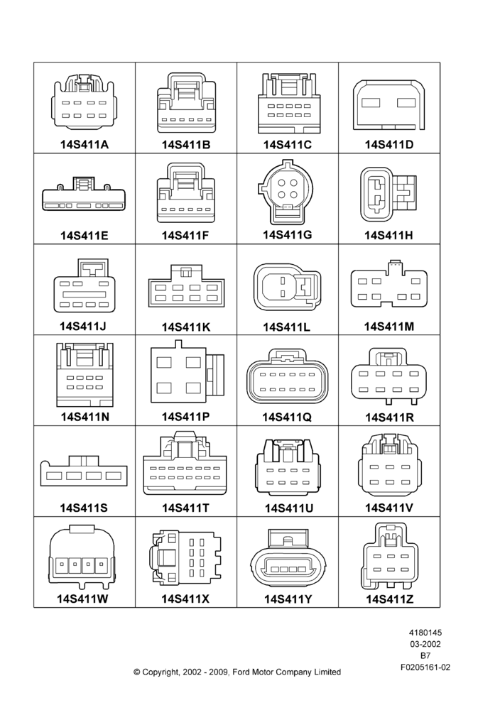 45AB - Pigtail Wiring Kits, Page B, Switches; 18/MAR/2002-29/JUN/2009