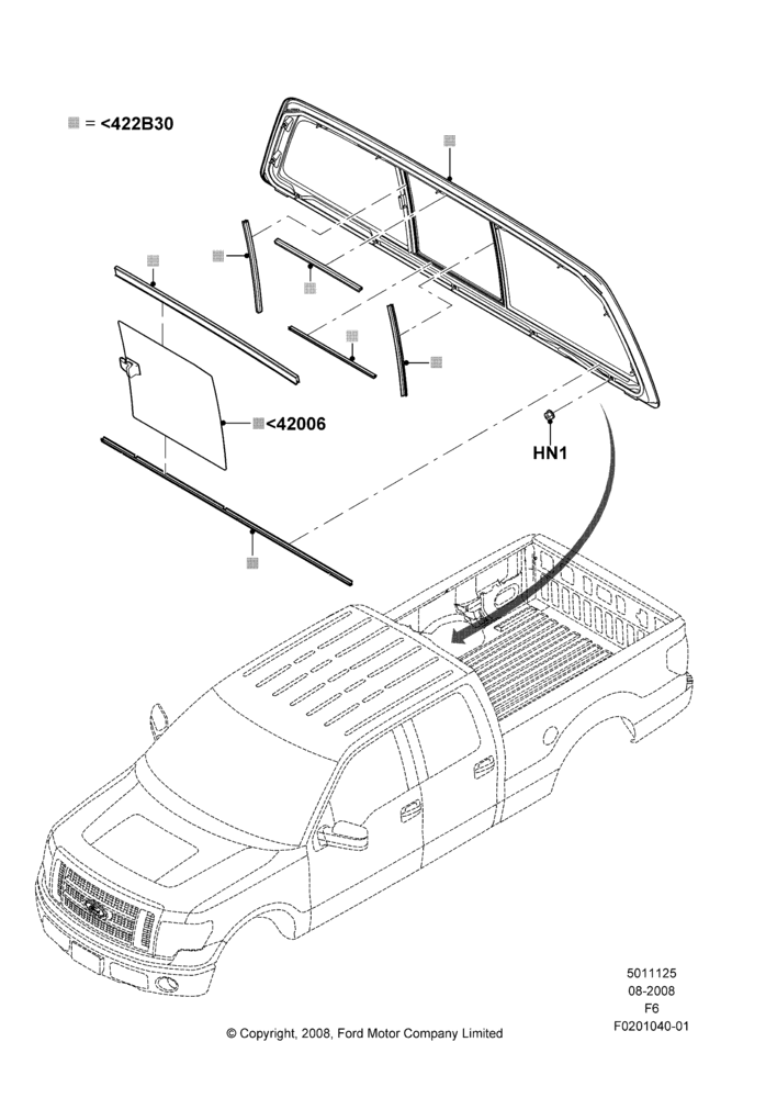 25G - Back Window Glass, With Sliding Rear Window; 18/AUG/2008-23/DEC/2014