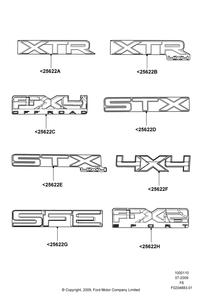 10H - Decals, Appearance; 06/JUL/2009-03/NOV/2010