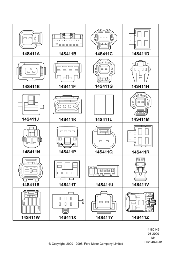 45G - Pigtail Wiring Kits, (+) North American Markets, Miscellaneous, Page A; 12/JUN/2000-01/MAY/2006