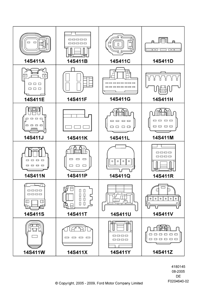 45AA - Pigtail Wiring Kits, Page A, Switches; 01/AUG/2005-04/FEB/2009