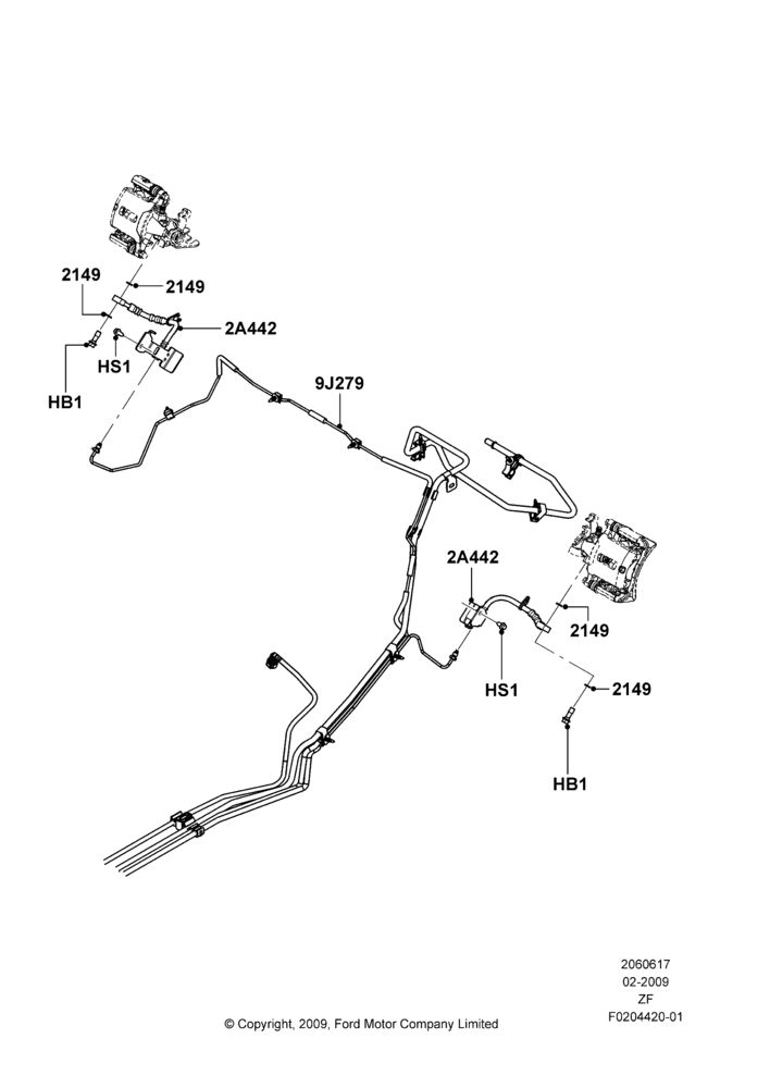 17B - REAR BRAKE LINES; 26/FEB/2009-27/JUN/2014