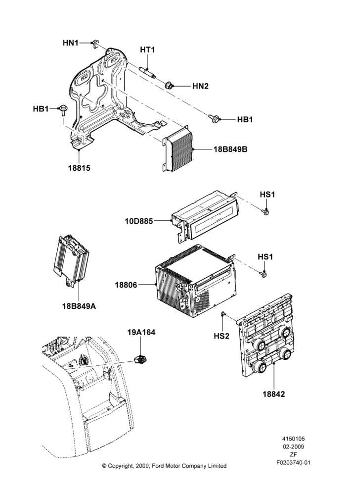 05M - Audio Equipment - Original Fit, CDX6+ With Speed Sensor Vol Control, High Performance Audio System; 26/FEB/2009-22/MAR/2010
